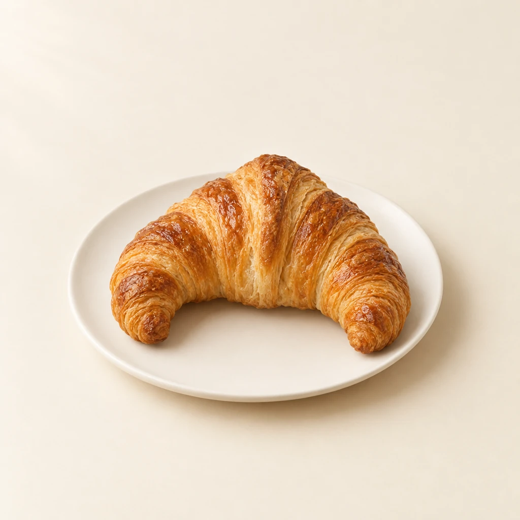 A golden butter croissant